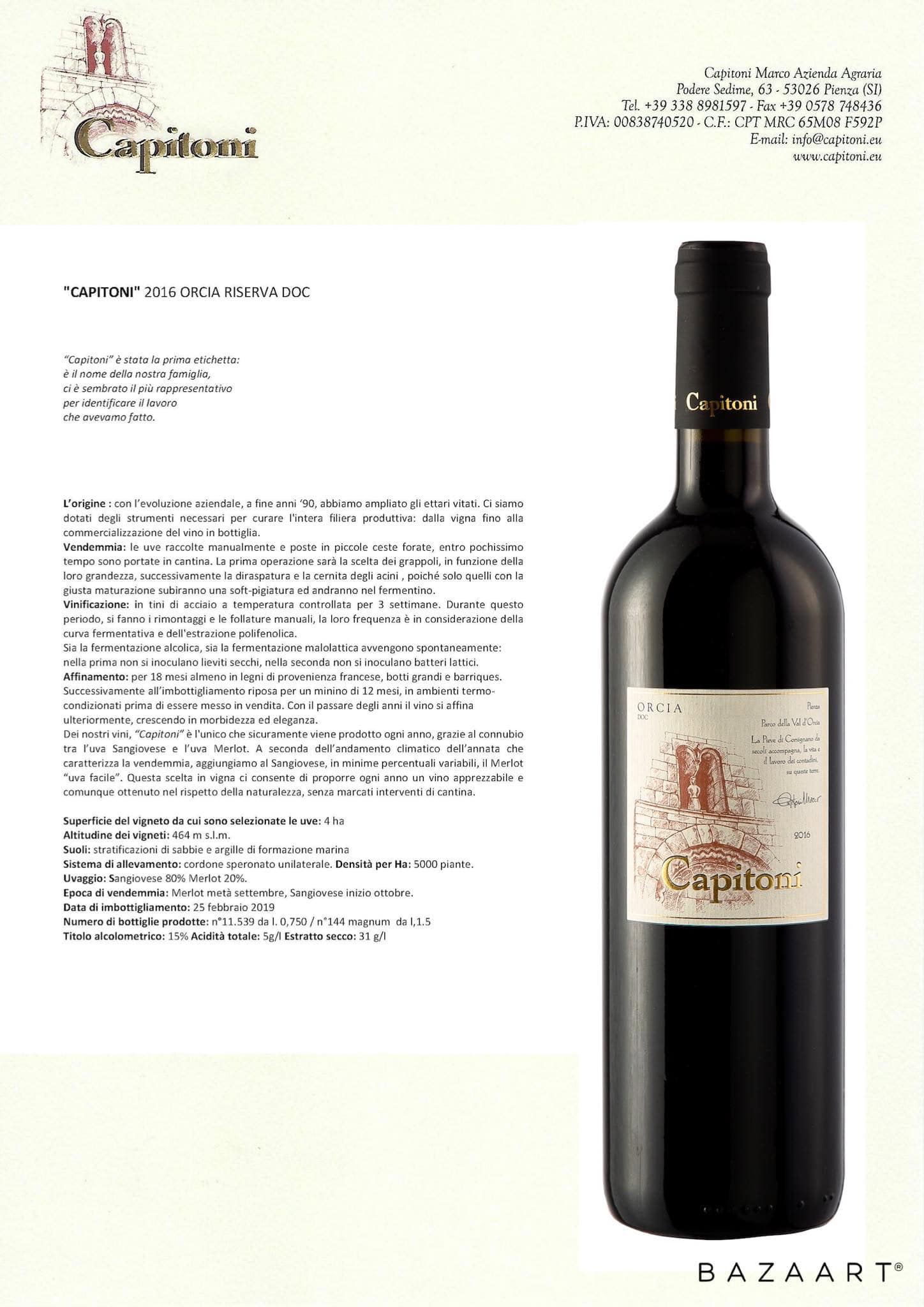 Capitoni scheda tecnica